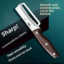 Couteau à éplucher en acier inoxydable avec manche en bois