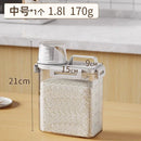 Contenant à grains avec couvercle et tasse à mesurer