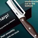 Couteau à éplucher en acier inoxydable avec manche en bois