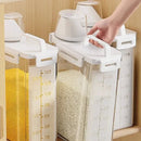 Contenant à grains avec couvercle et tasse à mesurer